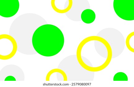 white abstract background with green yellow circles, gradient color background. templates for poster, card, banner, backdrop, brochure, cover, wallpaper, website. vector design