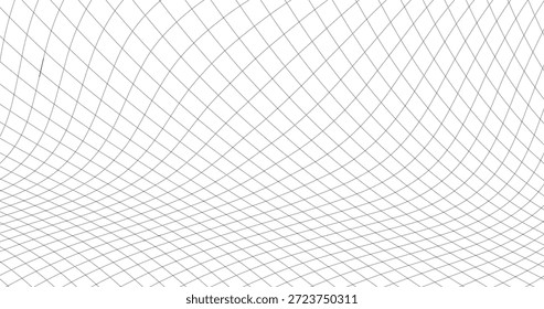 Fondo abstracto blanco con una cuadrícula de líneas de marco de alambre de celosía Espacio de muestra 3d
