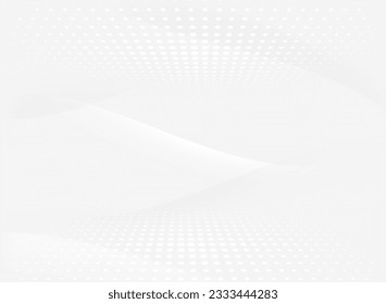 White abstract background with halftone dots. 
