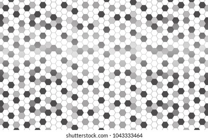 White abstract background with hexagon. Grey abstract. Futuristic Technology and texture concept