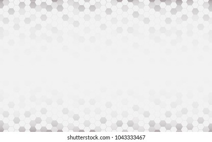 White abstract background with hexagon. Grey abstract. Futuristic Technology and texture concept. Blank and copy space for text.