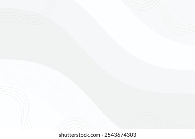Fondo abstracto blanco. Fondo gris en capas con diferentes Formas onduladas. Estilo de papel de Ilustración vectorial. Folleto de diseño moderno, Fondo de pantalla, cartel.