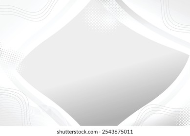 Fundo abstrato branco. Fundo cinza com camadas com diferentes formas onduladas. Estilo de papel para ilustração vetorial.