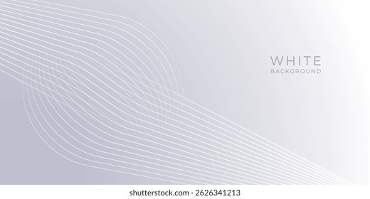 White Abstract background, line dynamic wave, vector illustration.
