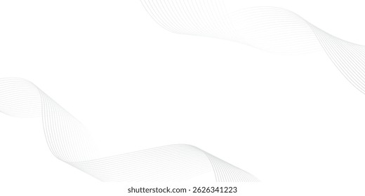 White Abstract background, line dynamic wave, vector illustration.