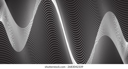 white abstract background with line elements modern vector illustration