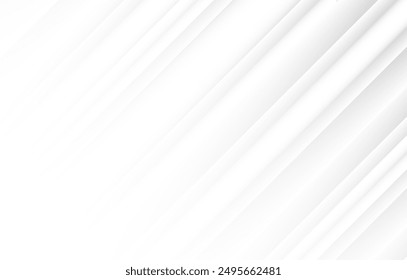 White abstract background with line pattern, banner design. Vector