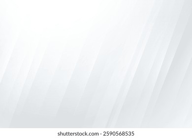 White abstract background with line pattern, banner design. Vector
