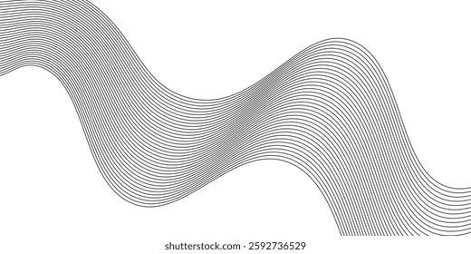 white abstract background. abstract background with lines. black geometric shapes. dynamic shape composition with very fine lines.
