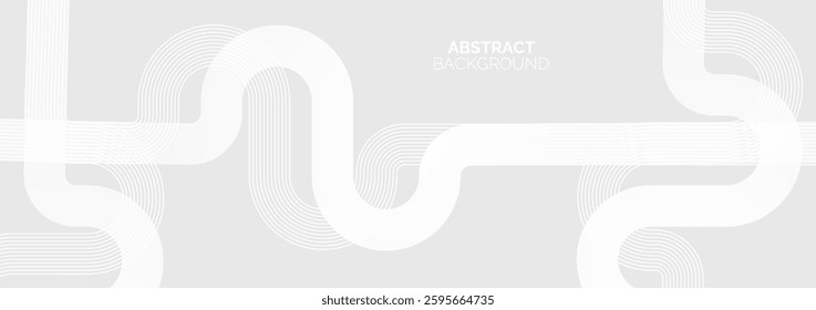 White abstract background with lines. Geometric stripe line art design. Linear pattern. Modern futuristic graphic. Suit for cover, presentation, website, corporate, brochure, banner, business