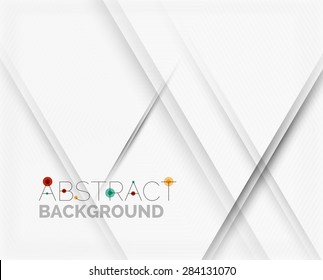 White abstract background with lines of shadows. Vector business or technology template, illustration