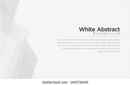White Abstract Background. Lowpoly Trendy Banner