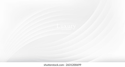 White abstract background with luxury gradient circle lines