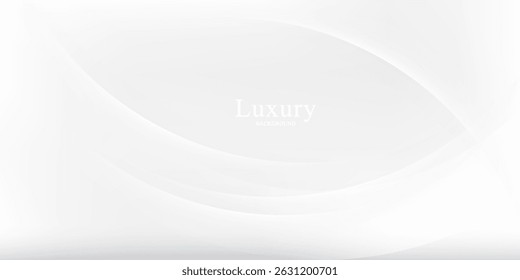 White abstract background with luxury gradient circle lines