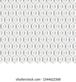 white abstract background made of hexagons