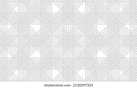 White Abstract background metallic. Metallic lines pattern on white background. Vector geometric seamless texture with subtle grid, thin lines, diamonds, rhombuses. luxury white background. Vector