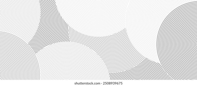 Fundo abstrato branco. Moderno padrão de linhas de círculo. Conceito futurista. Design geométrico mínimo. vetor