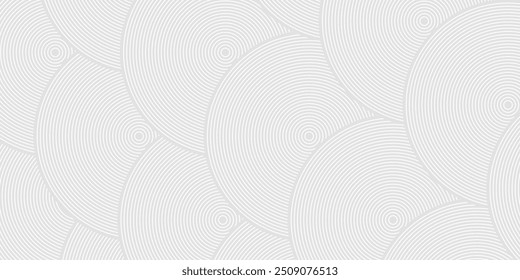 White abstract background. Modern circle lines pattern. Futuristic concept.