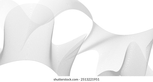 Fondo abstracto blanco. Patrón moderno de líneas circulares. Concepto futurista. Diseño geométrico minimalista VECTOR MODERNO ABSTRACTAS