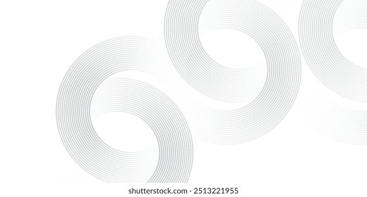 White abstract background. Modern circle lines pattern. Futuristic concept. Minimal geometric design MODERN VECTOR ABSTRACT