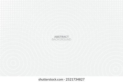 White abstract background. Modern circle lines pattern. Futuristic concept. Minimal geometric design