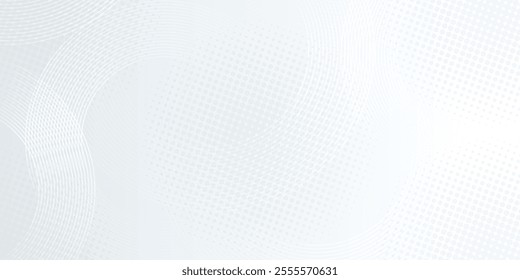 White abstract background. Modern circle lines pattern. Futuristic concept. Minimal geometric design