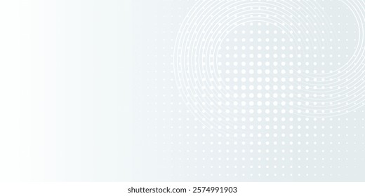 White abstract background. Modern circle lines pattern. Futuristic concept. Minimal geometric design modern background