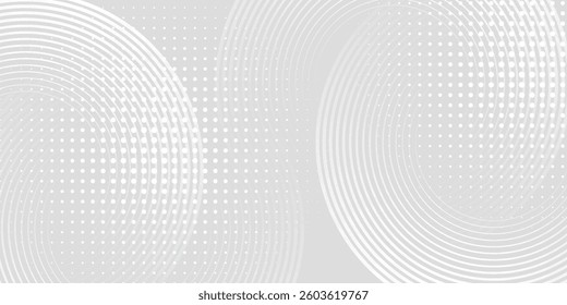 White abstract background. Modern circle lines pattern. Futuristic concept. Minimal geometric design. vector ilustration