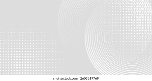 White abstract background. Modern circle lines pattern. Futuristic concept. Minimal geometric design. vector ilustration