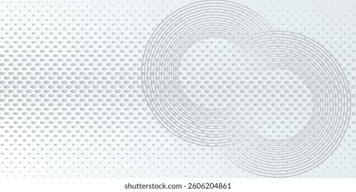 White abstract background. Modern circle lines pattern. Futuristic new concept. Minimal geometric modern design.