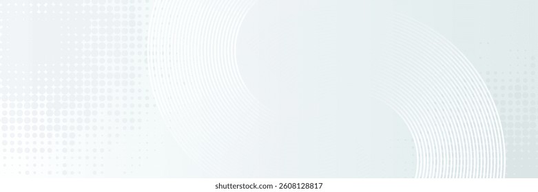 White abstract background. Modern circle lines pattern. Futuristic concept. Minimal geometric design.
