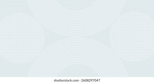 White abstract background. Modern circle lines pattern. Futuristic concept. Minimal geometric design. modern. eps10
