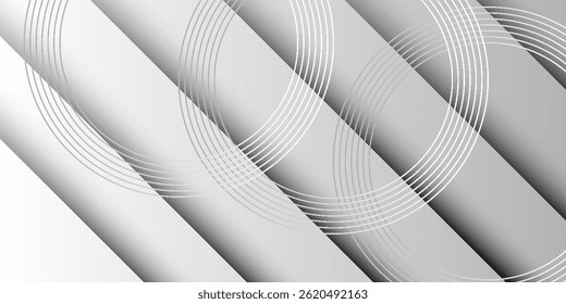 White abstract background. Modern circle lines pattern.Futuristic concept. Minimal geometric design. White abstract background. Modern circle lines pattern. Futuristic concept.Minimal geometric design