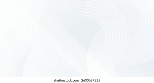 White abstract background. Modern circle lines pattern. Futuristic concept. Minimal geometric design. Modern Vector illustration eps 10