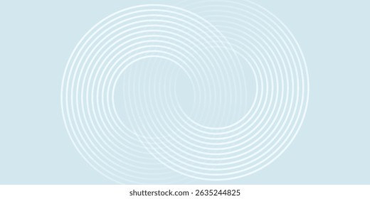 White abstract background. Modern circle lines pattern. Futuristic concept. Minimal geometric design modern arts background