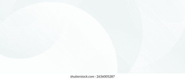 White abstract background. Modern circle lines pattern. Futuristic concept. Minimal geometric design. vector eps 10
