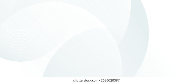 White abstract background. Modern circle lines pattern. Futuristic concept. Minimal geometric design. vector eps 10