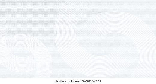 White abstract background. Modern circle lines pattern. Futuristic concept. Minimal geometric design.