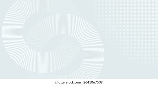 White abstract background. Modern circle lines pattern eps10