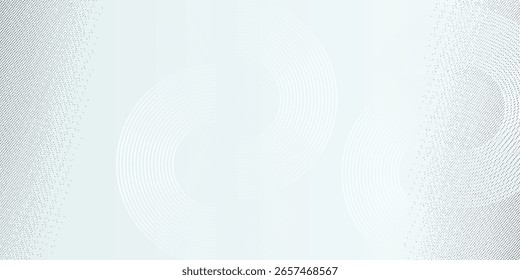 White abstract background. Modern circle lines pattern. Futuristic concept. Minimal geometric design modren art