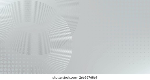 Fondo abstracto blanco. Patrón moderno de líneas circulares. Concepto futurista. Diseño geométrico mínimo.