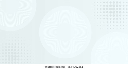 White abstract background. Modern circle lines pattern. Futuristic concept. Minimal geometric design. vector eps10