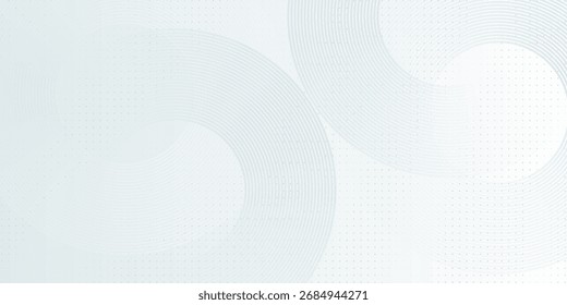 Fondo abstracto blanco. Patrón moderno de líneas circulares. Concepto futurista. Diseño geométrico mínimo.
