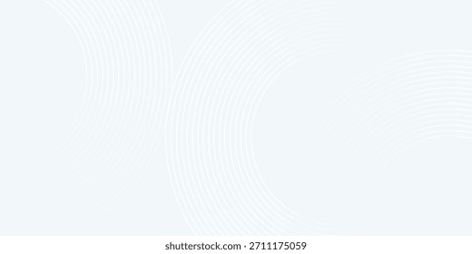 Fondo abstracto blanco. Patrón moderno de líneas circulares. Concepto futurista. Diseño geométrico mínimo.