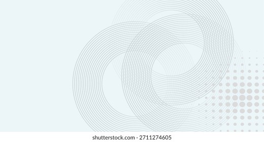 Fondo abstracto blanco. Patrón moderno de líneas circulares. Concepto futurista.