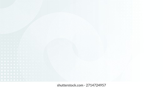 Fondo abstracto blanco. Patrón moderno de líneas circulares. Concepto futurista. Diseño geométrico mínimo eps10