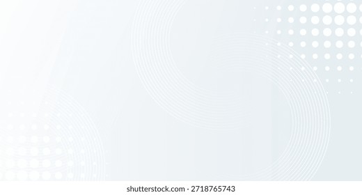 Fondo abstracto blanco. Patrón moderno de líneas circulares. Concepto futurista. Diseño geométrico mínimo.