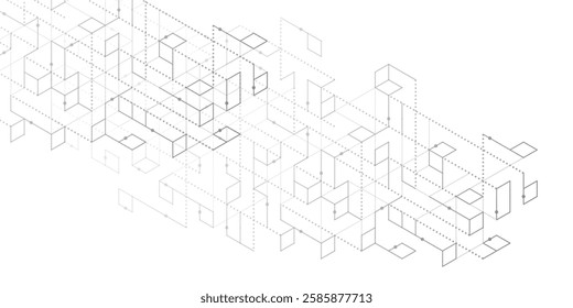 White abstract background. Modern engineering. Technology background. Vector illustration.