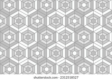 white abstract background with modern and hexagon pattern