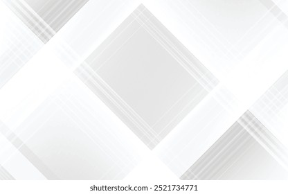 White abstract background. Modern lines pattern. Minimal geometric design. Futuristic technology concept. Horizontal banner template. Vector illustration